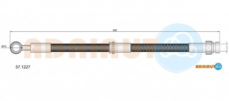 57.1227 ADRIAUTO ADRIAUTO MITSUBISHI Шланг тормозной Carisma,Volvo