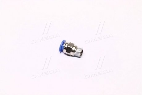 SPC06-01 AIRKRAFT З\'єднання цангове для шлангів PU/PR (пряме, шланг - зовніш. різьблення)6ммX1/8" (AIRKRAFT )