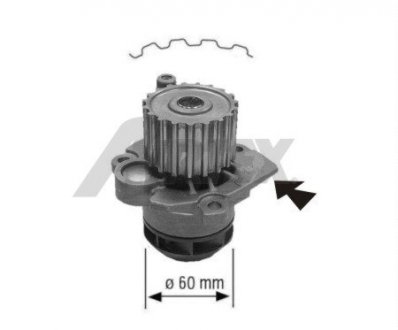 1671 AIRTEX Водяной насос Fabia/Polo 1.9D 95-