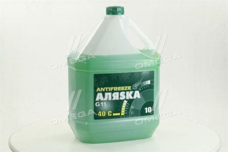Антифриз Аляска ANTIFREEZE-40 (зелений) Каністра10л/9,83кг 5523