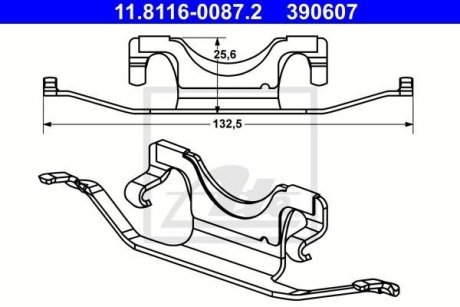 11.8116-0087.2 ATE Комплект монтажний колодок