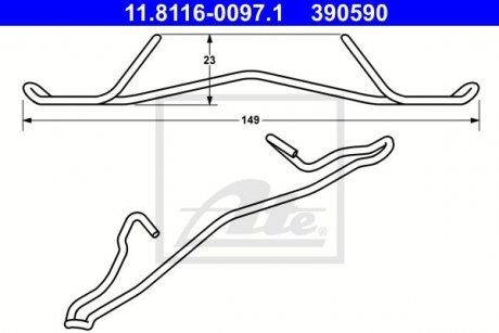 11.8116-0097.1 ATE Пружина корпуса супорта