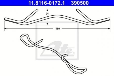 11.8116-0172.1 ATE Комплект монтажних колодок