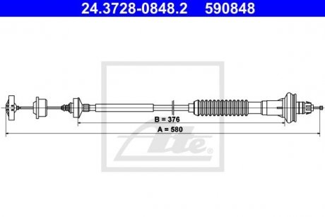 24372808482 ATE Трос сцепления