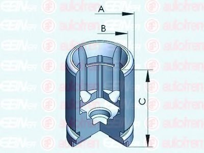 D025233 AUTOFREN Поршень супорта зад SX4/SWIFT/CIVIC/ACCORD (34х47,25мм) 90-11