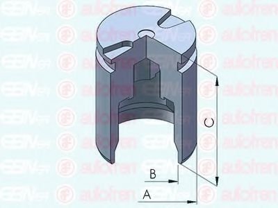 D025281 AUTOFREN Поршень тормозного суппорта Mitsubishi Carisma, Colt Iii, Eclipse I, Galant Vi, Lancer Iv, Lancer V 1.3-2.0D 11.87-06.06