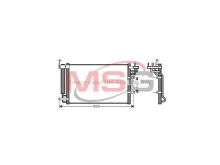 KA5093D AVA COOLING Конденсор кондиціонера CERATO ALL MT/AT 04- (AVA)