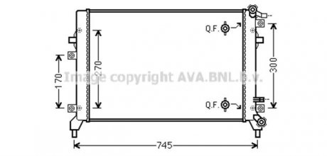 VNA2338 AVA COOLING Радіатор охолодження Golf VII 1.2 TSi 08/12- (VW2338) (AVA)