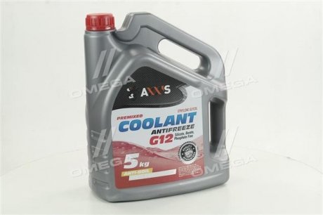 48021029822 Axxis Антифриз G12 Coolant (красный) (Польша, AXXIS) 5л.