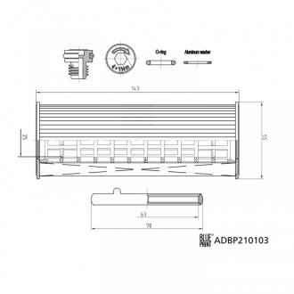 ADBP210103 BLUE PRINT Фильтр масла с уплотняющим кольцом BLUE PRINT ADBP210103