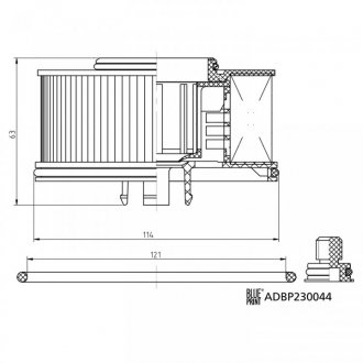 ADBP230044 BLUE PRINT Фільтр паливний Hyundai Santa Fe 2.2CRDi 18- BLUE PRINT ADBP230044