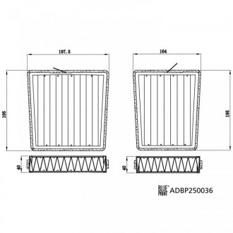 ADBP250036 BLUE PRINT Фільтр салону вугільний