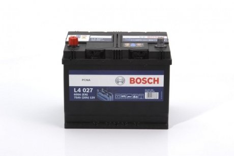 0 092 L40 270 BOSCH Акумуляторна батарея 75Ah/680A (260x173x225/+L/B00) Водний транспорт/Кемпінг/Гольф-кар BOSCH 0 092 L40 270