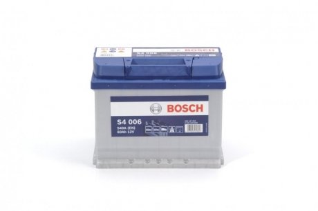 0 092 S40 060 BOSCH Акумулятор Bosch 12В/60Аг/540А/14,276кг BOSCH 0 092 S40 060