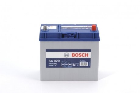 0 092 S40 200 BOSCH Акумулятор 45Ah-12v BOSCH (S4020) (238x129x227),R,EN330,Азія тонк.клеми