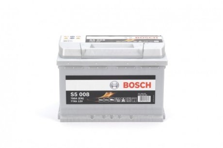 0 092 S50 080 BOSCH Акумулятор Bosch 12В/77Аг/780А/17,54кг BOSCH 0 092 S50 080