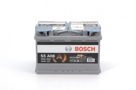 0 092 S5A 080 BOSCH Акумулятор Bosch 12В/70Аг/760А/20,09кг BOSCH 0 092 S5A 080