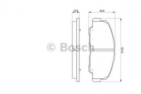 0986424297 BOSCH Тормозные колодки дисковые DAIHATSU Rocky/RuggerF2.2-2.893-02