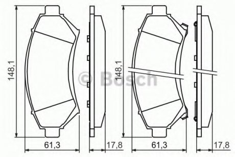 0 986 424 466 BOSCH Гальмівні колодки перед. дискові Opel Sintra 2.2-3.0 -99