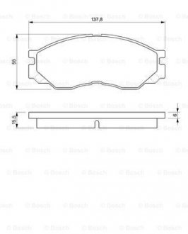 0986424572 BOSCH Комплект тормозных колодок из 4 шт. дисков