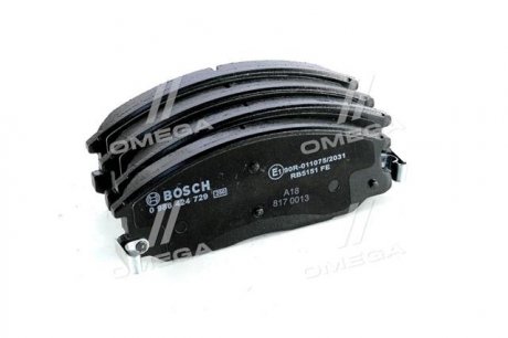 0986424729 BOSCH Гальмівні колодки дискові HYUNDAI XG/Trajet/Santa Fe -07