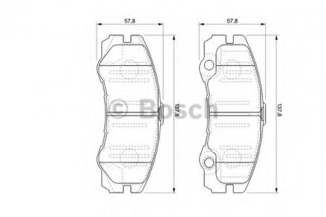 0 986 424 760 BOSCH Тормозные колодки дисковые перед. Toyota Rav-4 00