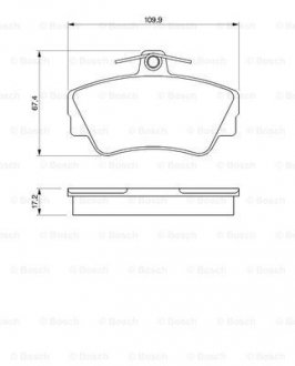 0986460989 BOSCH 0986460989 BOSCH Гальмівні колодки до дисків