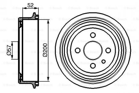 0986477018 BOSCH Барабан гальмівний DAEWOO ESPERO LANOS NUBIRA задн. (вир-во Bosch)