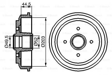 0 986 477 149 BOSCH Барабан тормозной