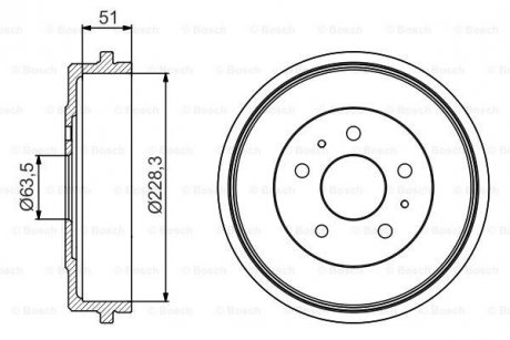 0 986 477 219 BOSCH Барабан тормозной