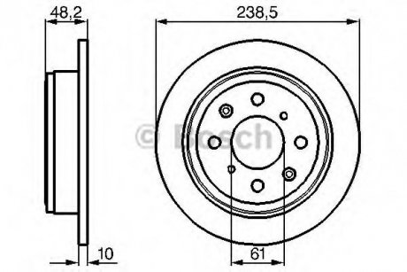 0 986 478 350 BOSCH Диск тормозной зад. HONDA CIVIC 1.6/1.8 87-01