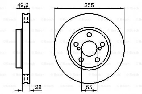 0986478858 BOSCH Тормозной диск