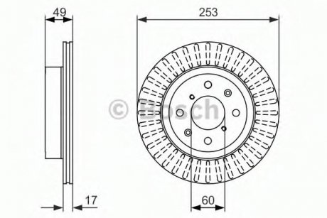 0 986 479 790 BOSCH Тормозные диски Opel Agila. Suzuki Ignis II 1.0-1.5 05.00-