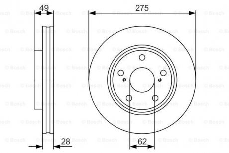 0986479R58 BOSCH Диск тормозной