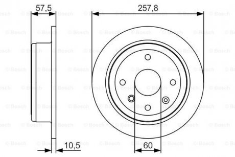 0 986 479 S08 BOSCH Диск гальмівний