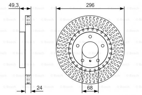 0 986 479 T44 BOSCH Диск тормозной