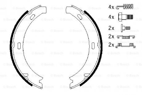 0986487584 BOSCH Тормозные колодки барабаны