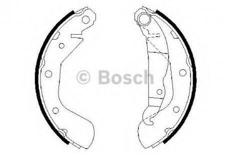 0 986 487 613 BOSCH Колодки тормозные бараб. зад. Opel Astra F 91-98