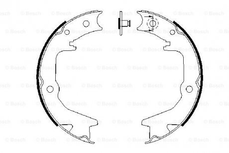 0986487685 BOSCH Тормозные колодки барабаны