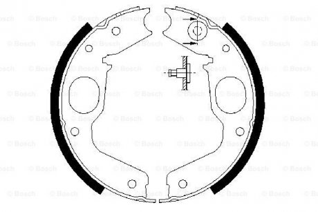 0 986 487 719 BOSCH Колодки тормозные барабанные