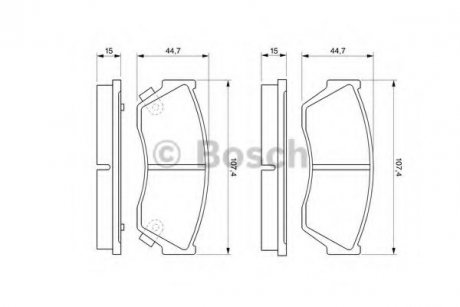 0 986 493 340 BOSCH Гальмівні колодки дискові перед. Subaru Justy 1.3 01-03 / Suzuki Swift 1.3 85-01 / Tata Indigo 1.4 03-10