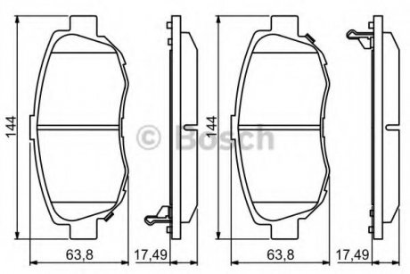 0986494211 BOSCH 0986494211 BOSCH Гальмівні колодки до дисків