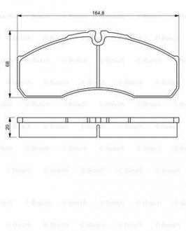 0986494266 BOSCH Комплект гальмівних колодок з 4 шт. дисків