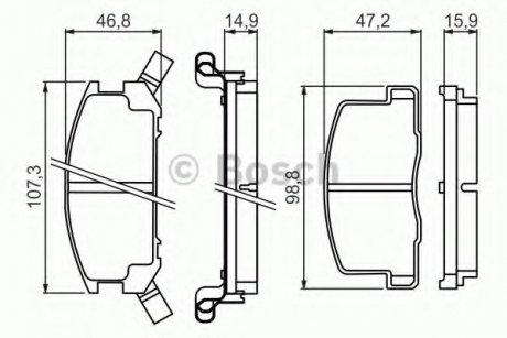 0 986 494 412 BOSCH Тормозные колодки дисковые перед. Lexus RX 08-/Toyota Rav 4 12-