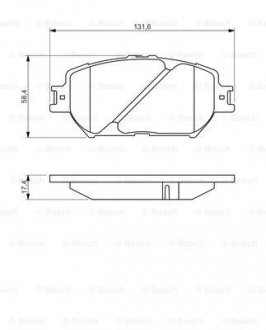 0986494418 BOSCH Комплект тормозных колодок из 4 шт. дисков