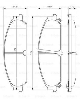 0986494483 BOSCH Колодки гальмівні дискові