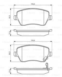 0986494573 BOSCH Колодки гальмівні дискові