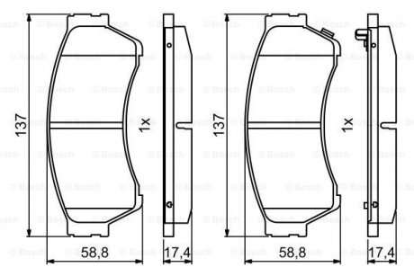 0 986 494 860 BOSCH тормозные колодки, дисковые BOSCH 0 986 494 860