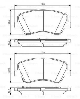 0 986 495 343 BOSCH ГАЛЬМІВНІ КОЛОДКИ, ДИСКОВІ BOSCH 0 986 495 343