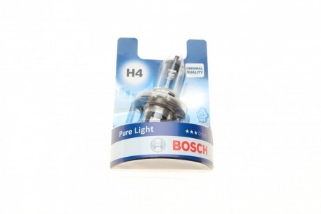 1 987 301 001 BOSCH Лампа розжарювання H4 12V 60/55W P43t PURE LIGHT (вир-во Bosch)